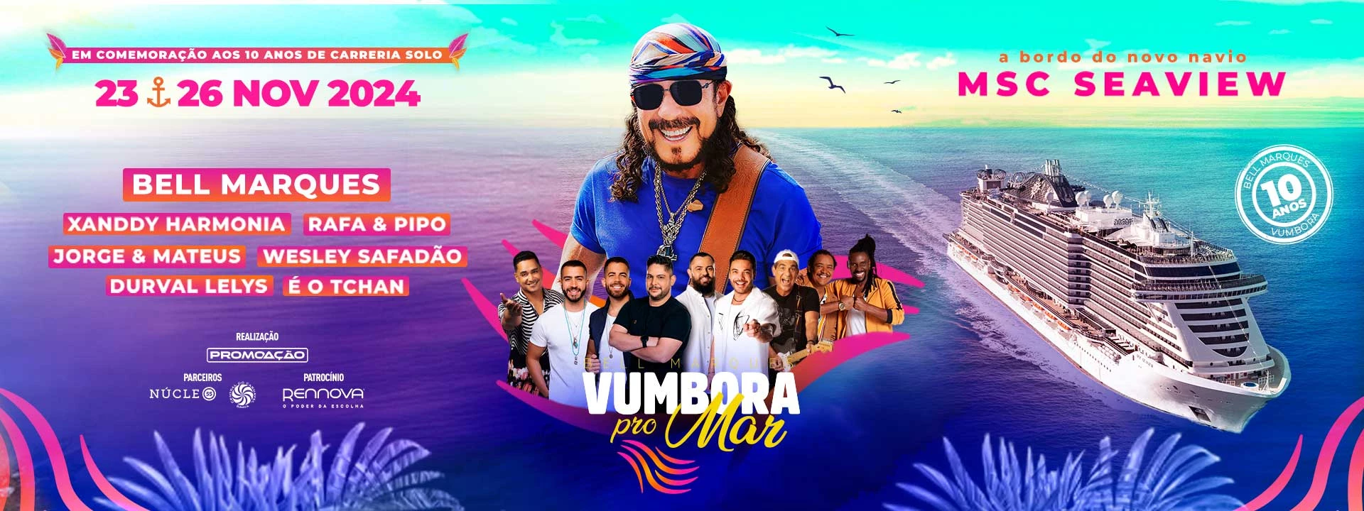 Reserve sua cabine navio vumbora pro mar 2024