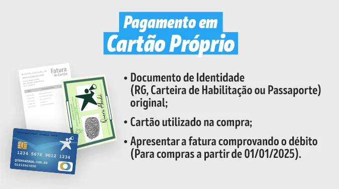 Pagamento em Cartão próprio